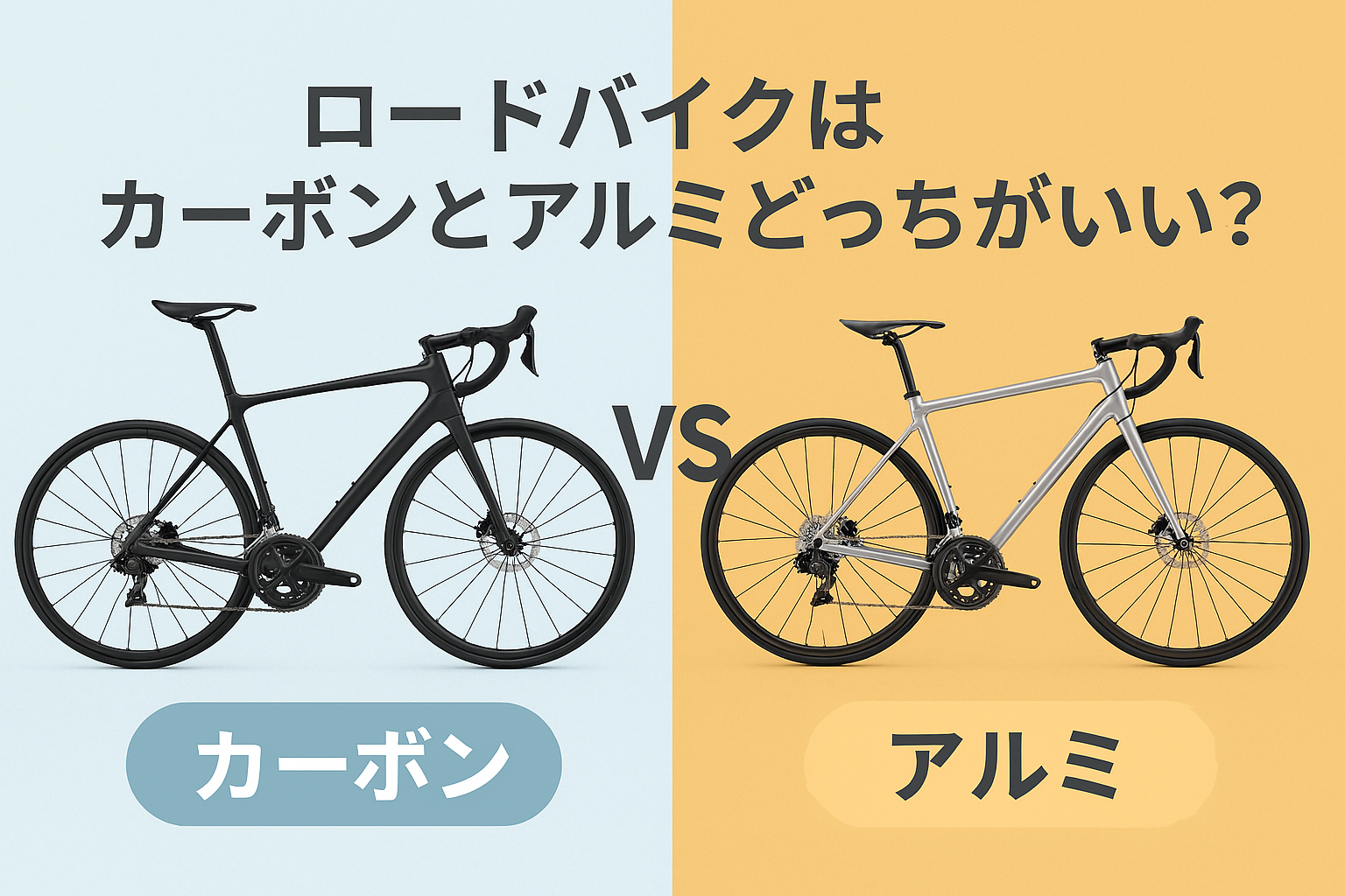 カーボンフレームvsアルミフレーム